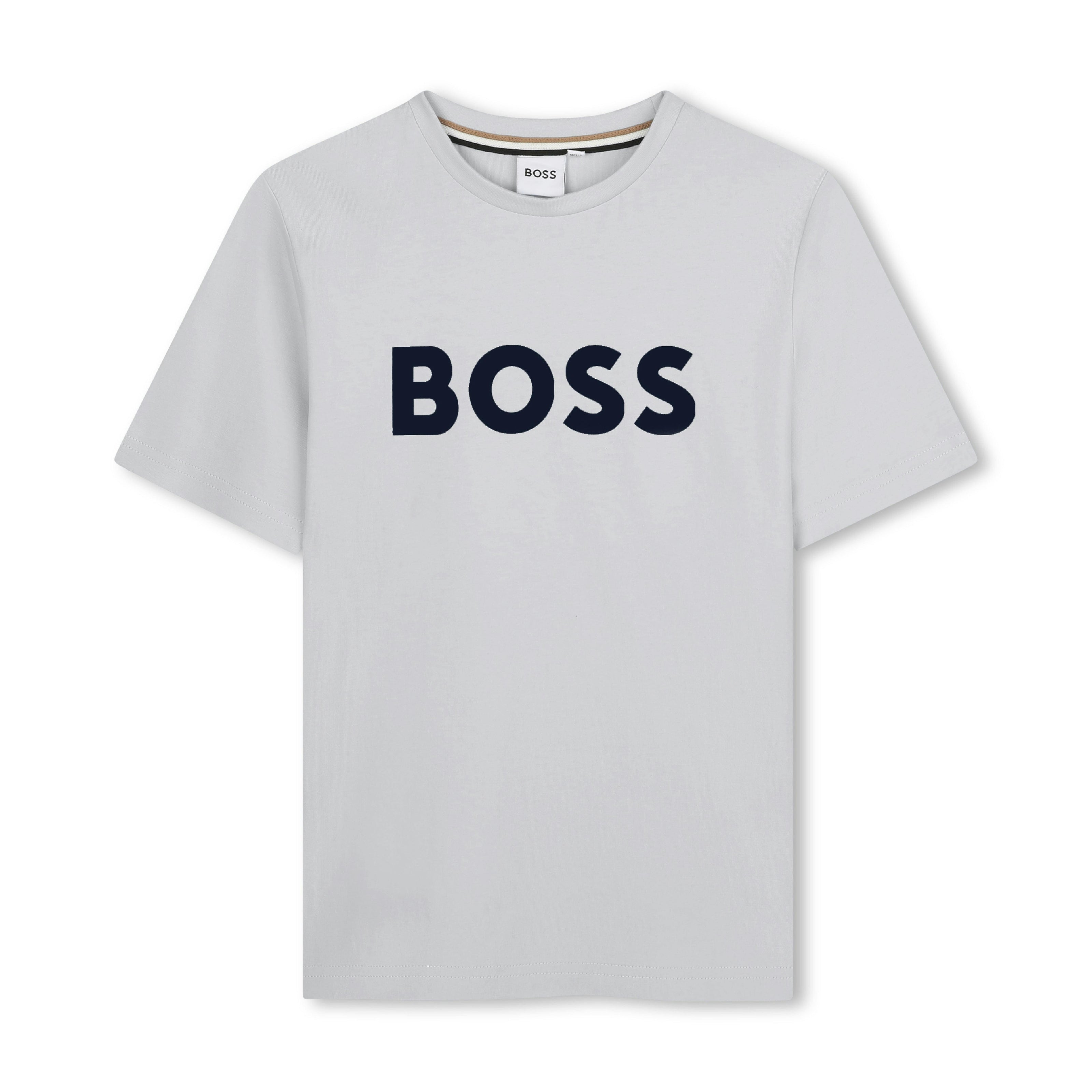 Chine Grey Logo Print T-Shirt