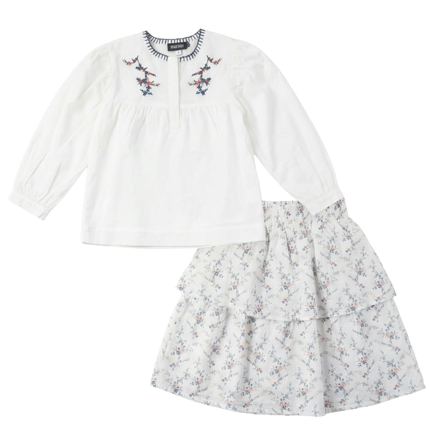 Floral Emboidered Woven Set