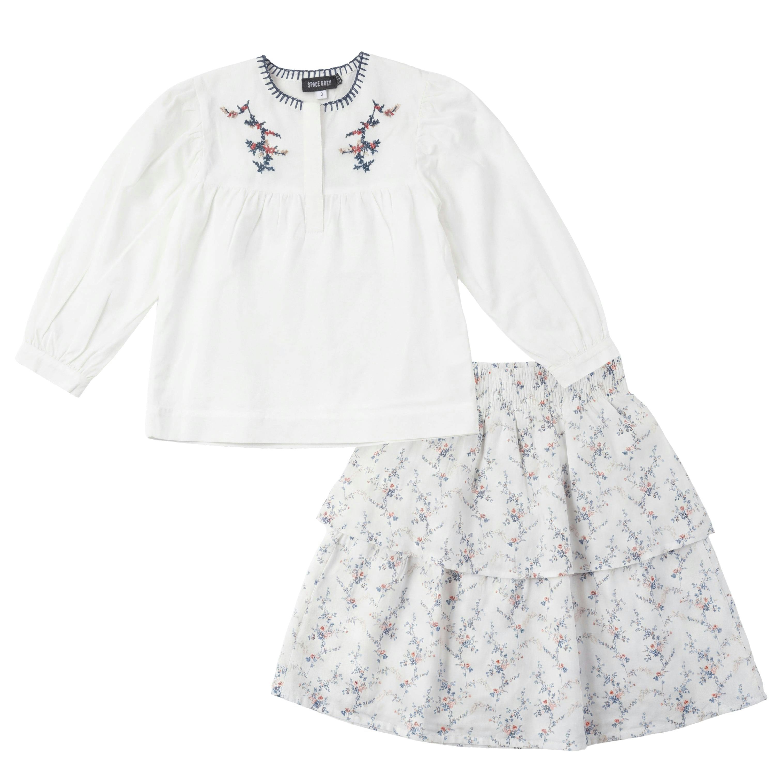 Floral Emboidered Woven Set