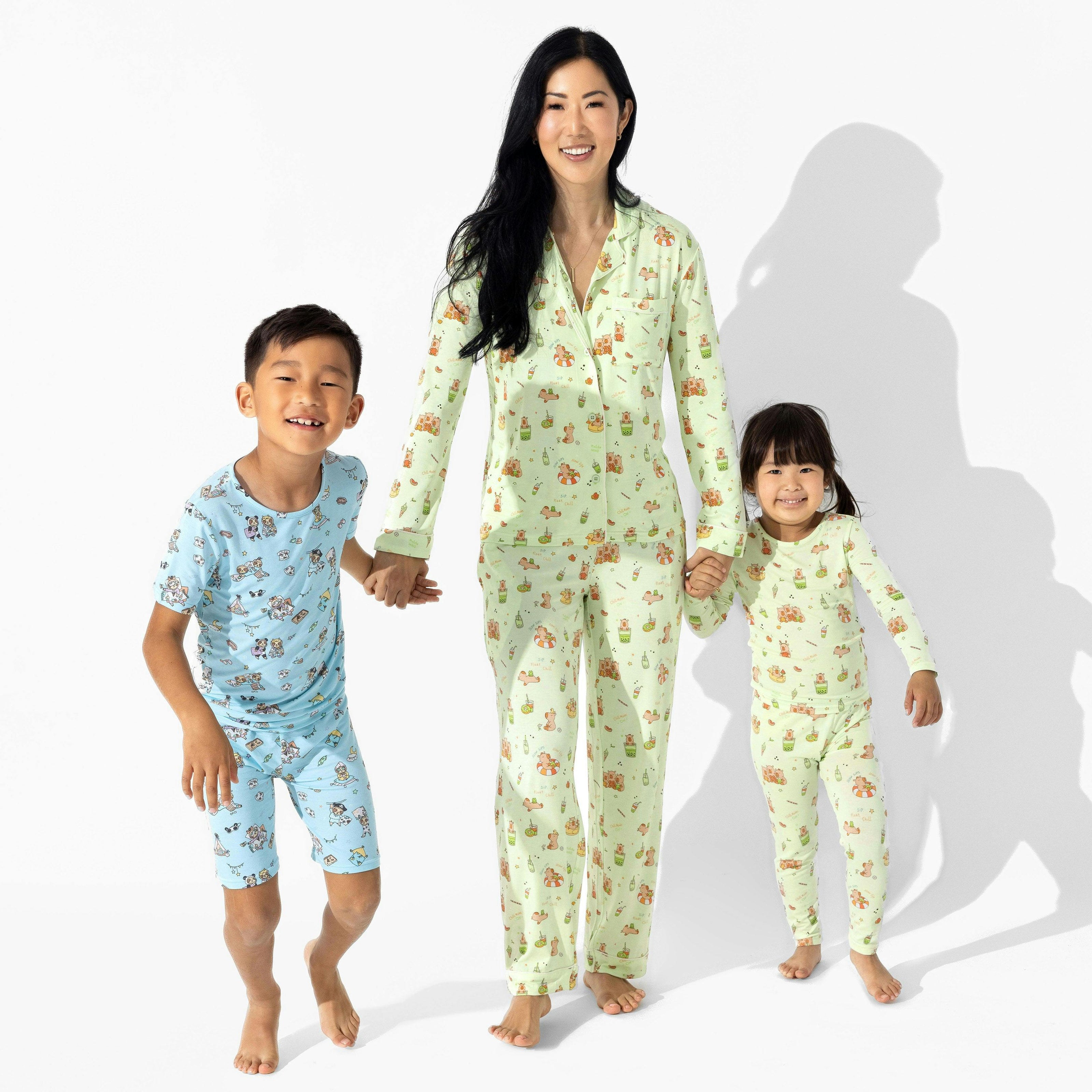 Capybara Boba Bamboo Women's Pajama Set