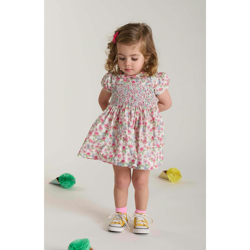 Hand-Smocked Baby Dress - Hillary