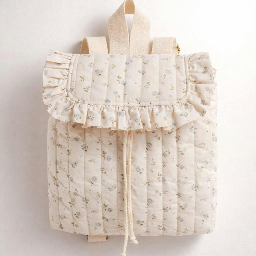 Eloise Quilted Backpack in Vintage Petite Blue