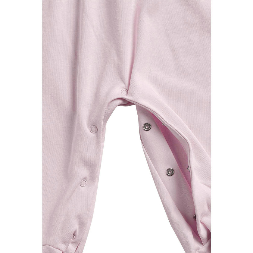 Pink Puppy Love Embroidery Footie