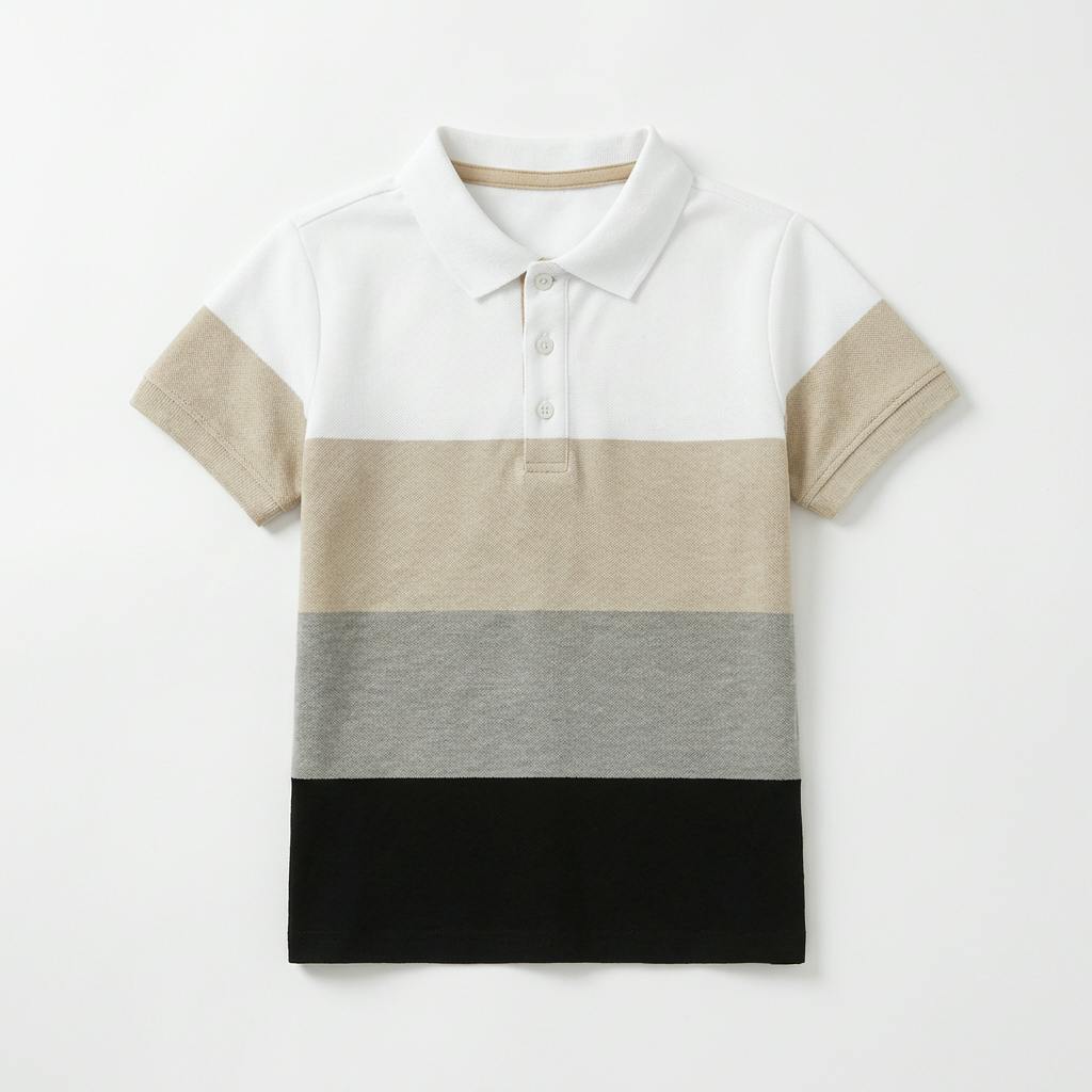 Boys Colorblock Stripe Polo