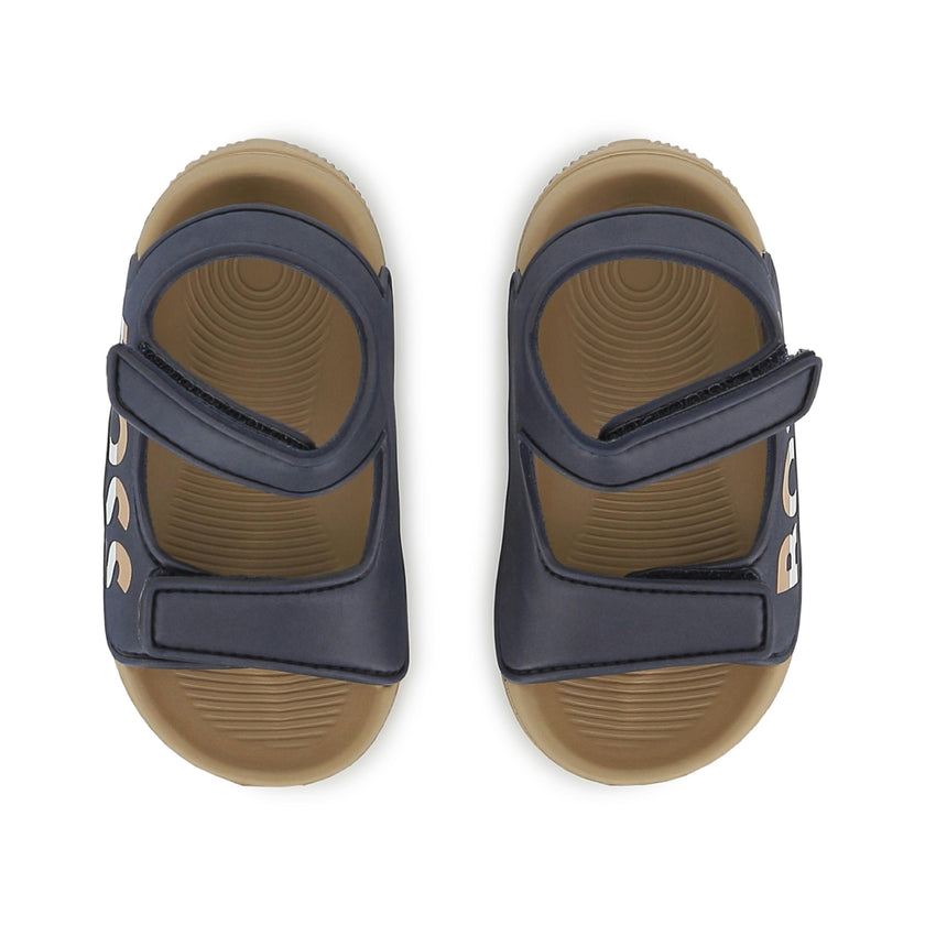 Navy BOSS Velcro Sandals