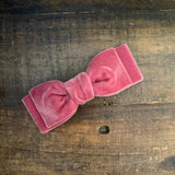 Double Velvet Bows, Rose/Chocolate Bundle Set