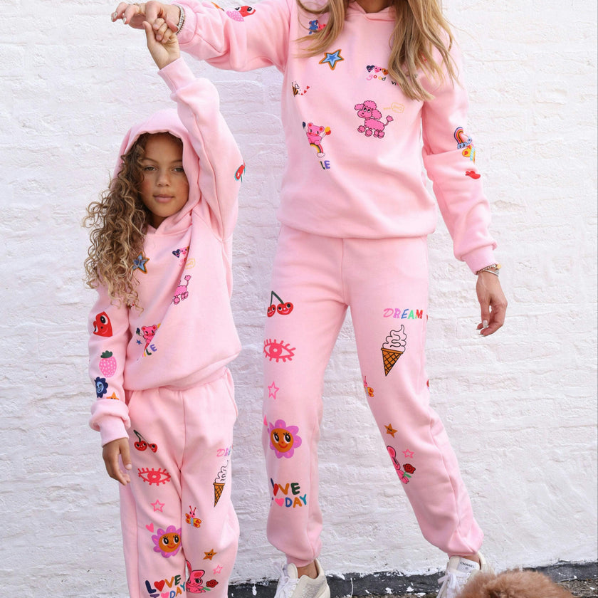 Women's Doodle Art Set Pink Pink