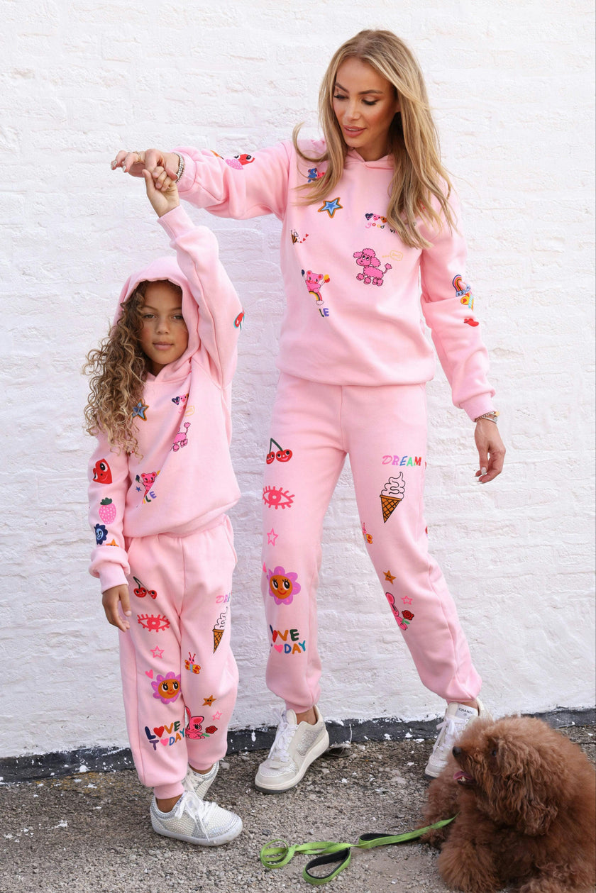 Women's Doodle Art Set Pink Pink