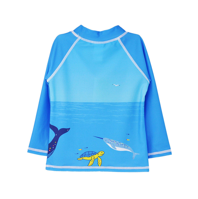 UPF 50+ Graphic Rash Guard Swim Top - G