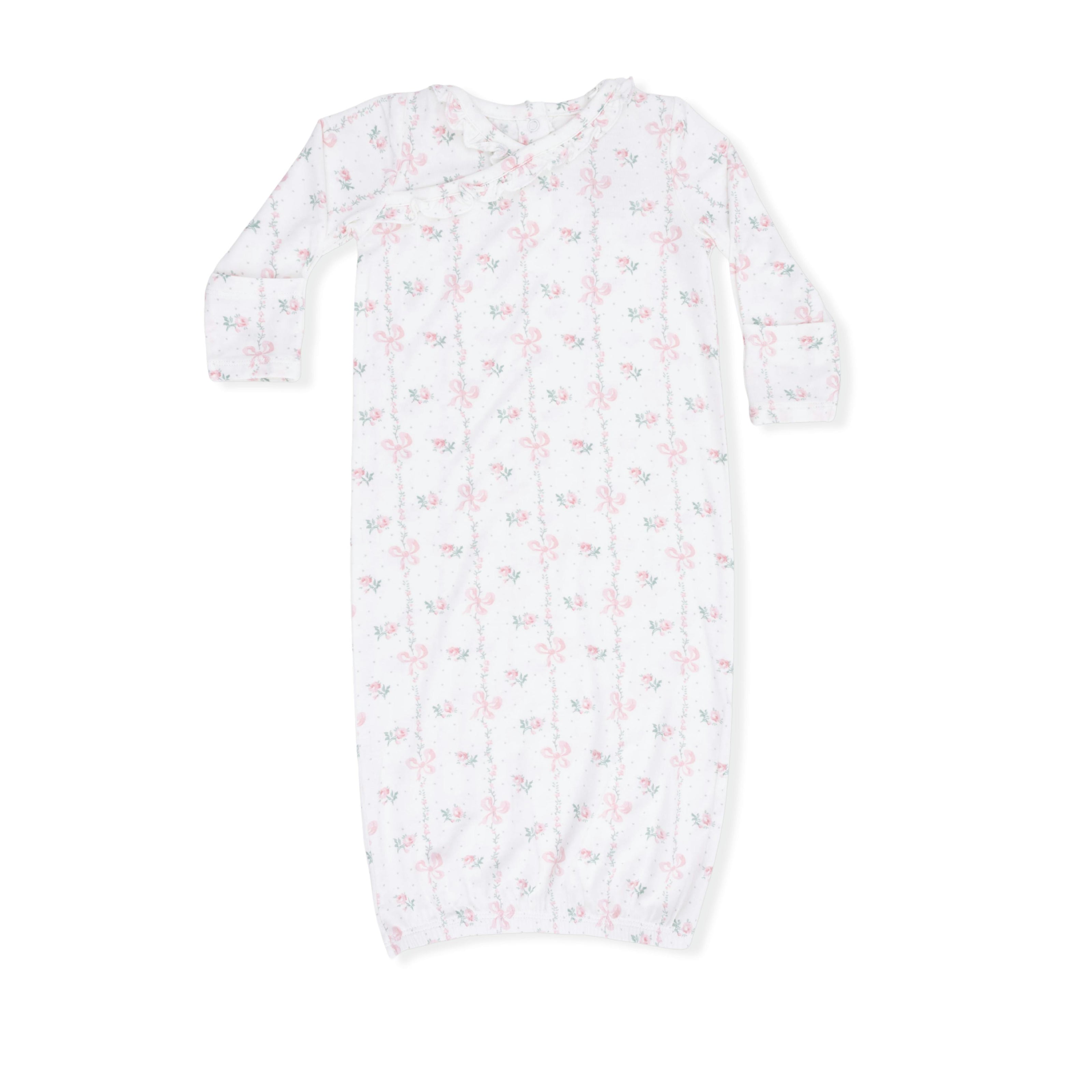 Dainty Buds and Bows - Kimono Gown & Knot Headband