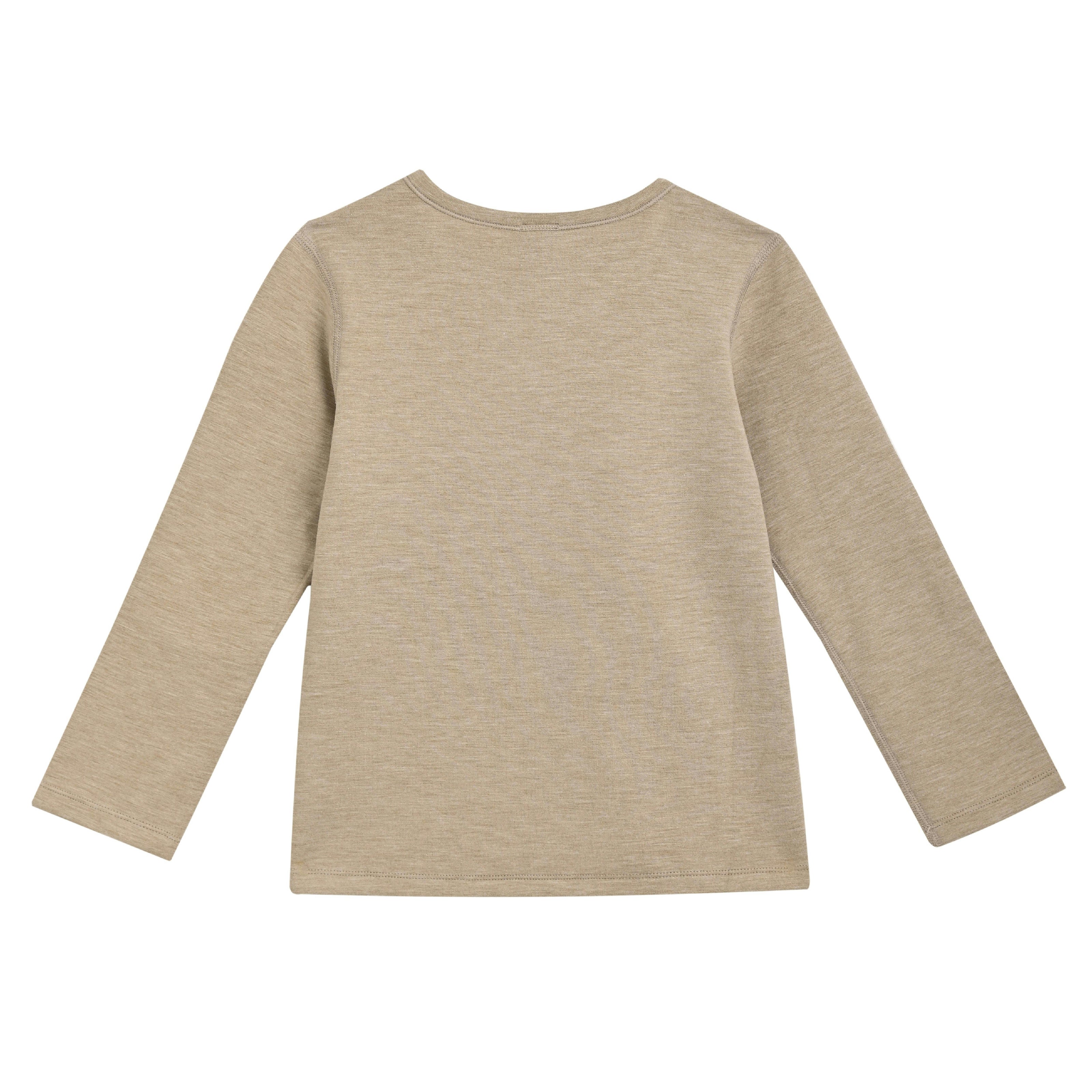 Gray Solid Wool-Blend Pajama Set