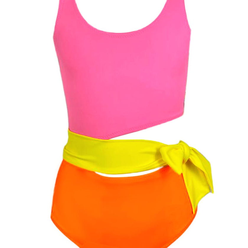 Pop Sleeveless One-Piece Swimsuit