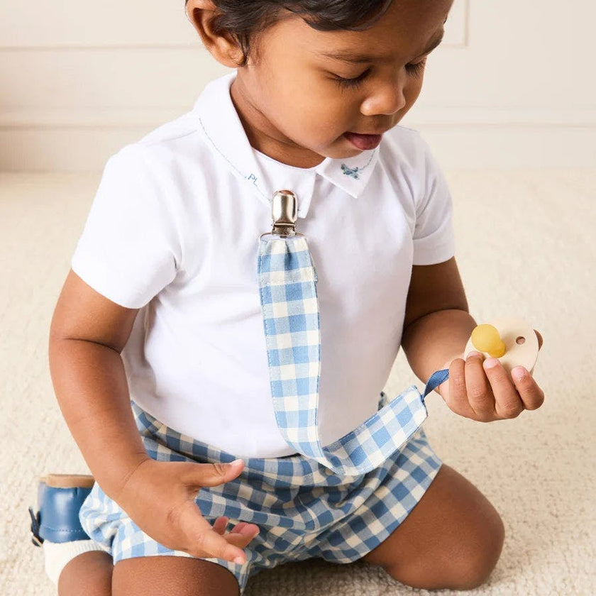 Darby Gingham Button Detail Bloomers in Blue (3mths-3yrs)