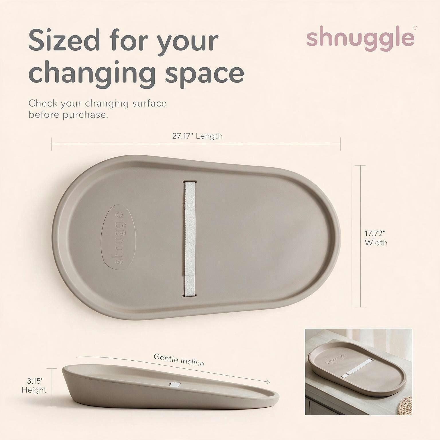 Shnuggle Squishy Diaper Changing Mat | Wipeable | Hygienic | Safe