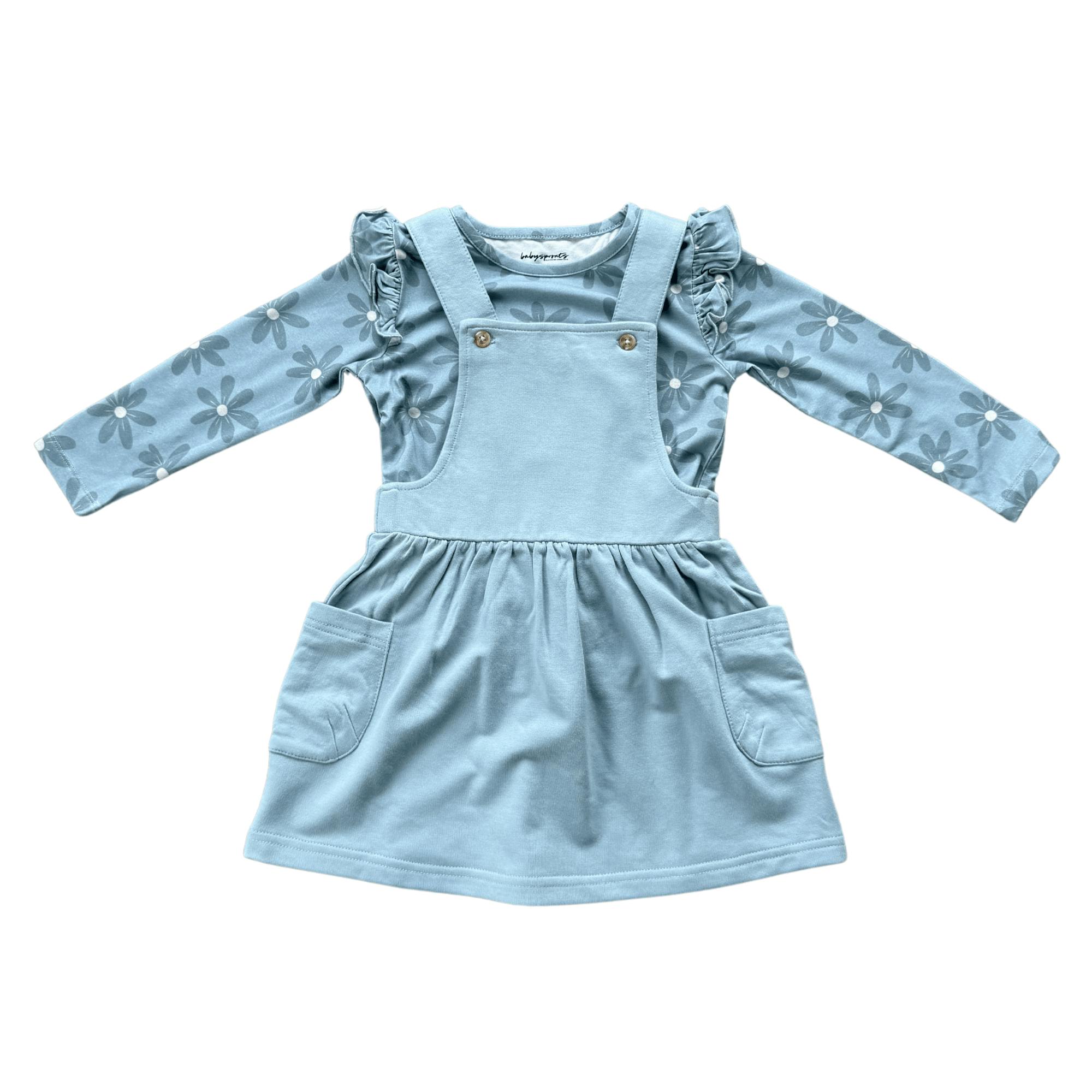 Girls Jumper Set in Daisy in Ski Blue