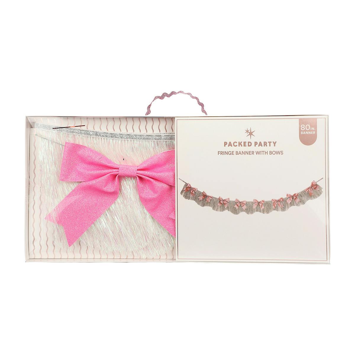 Beautiful Bows Reusable Glitter Fringe Garland – 80-Inch
