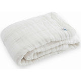 Cotton Muslin Baby Quilt - White