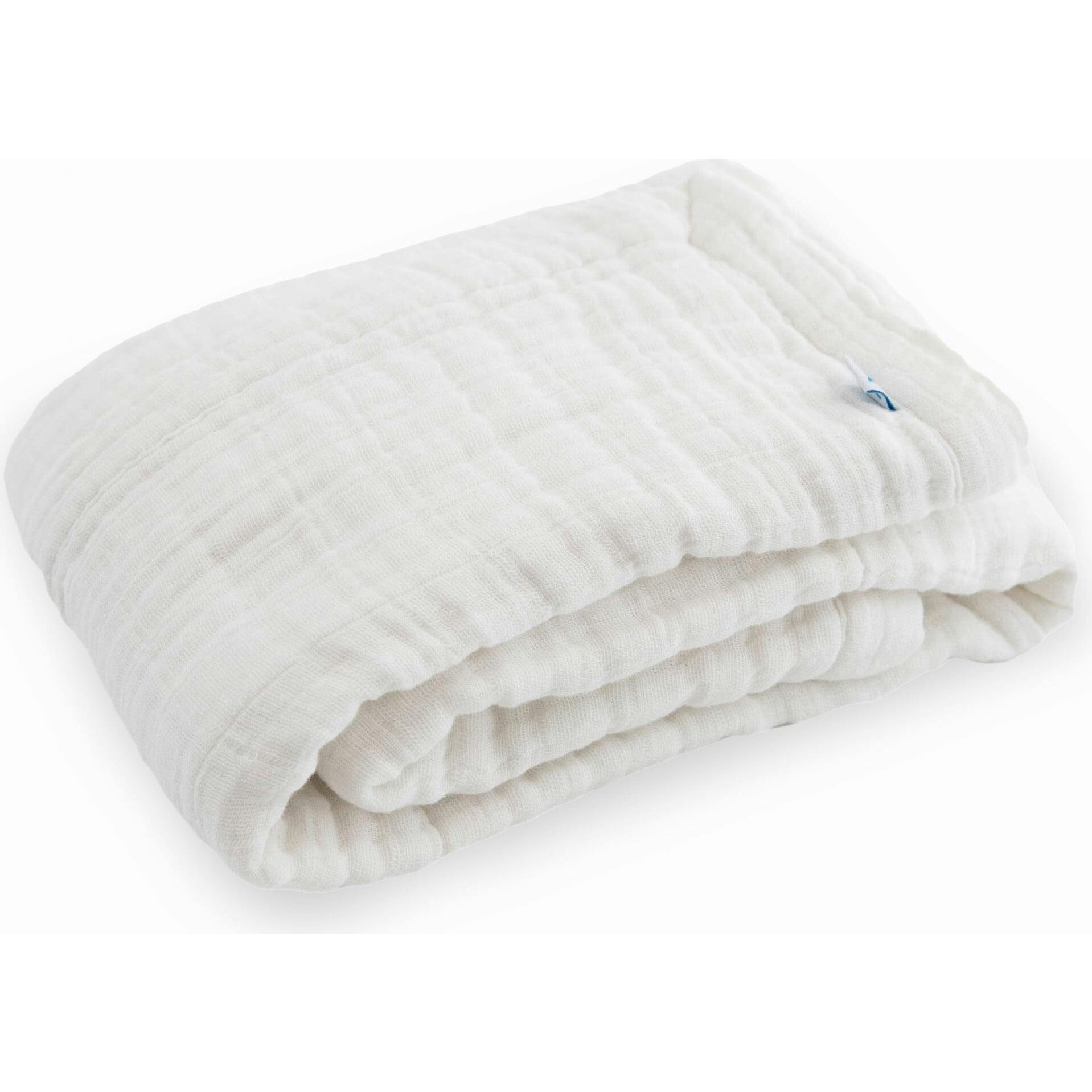 Cotton Muslin Baby Quilt - White