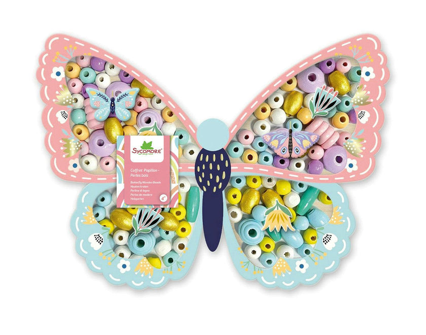 Les Perles -Butterfly Wooden Beads - 4y+