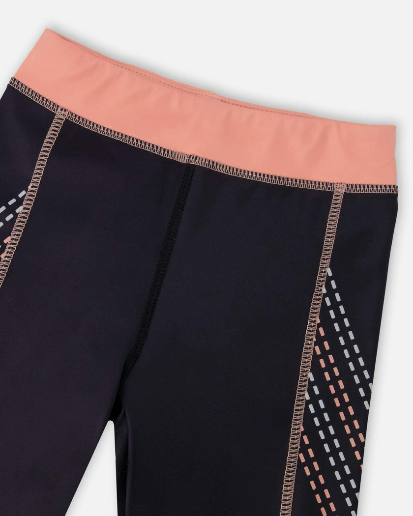 Athletic Leggings In Recycled Polyester Black