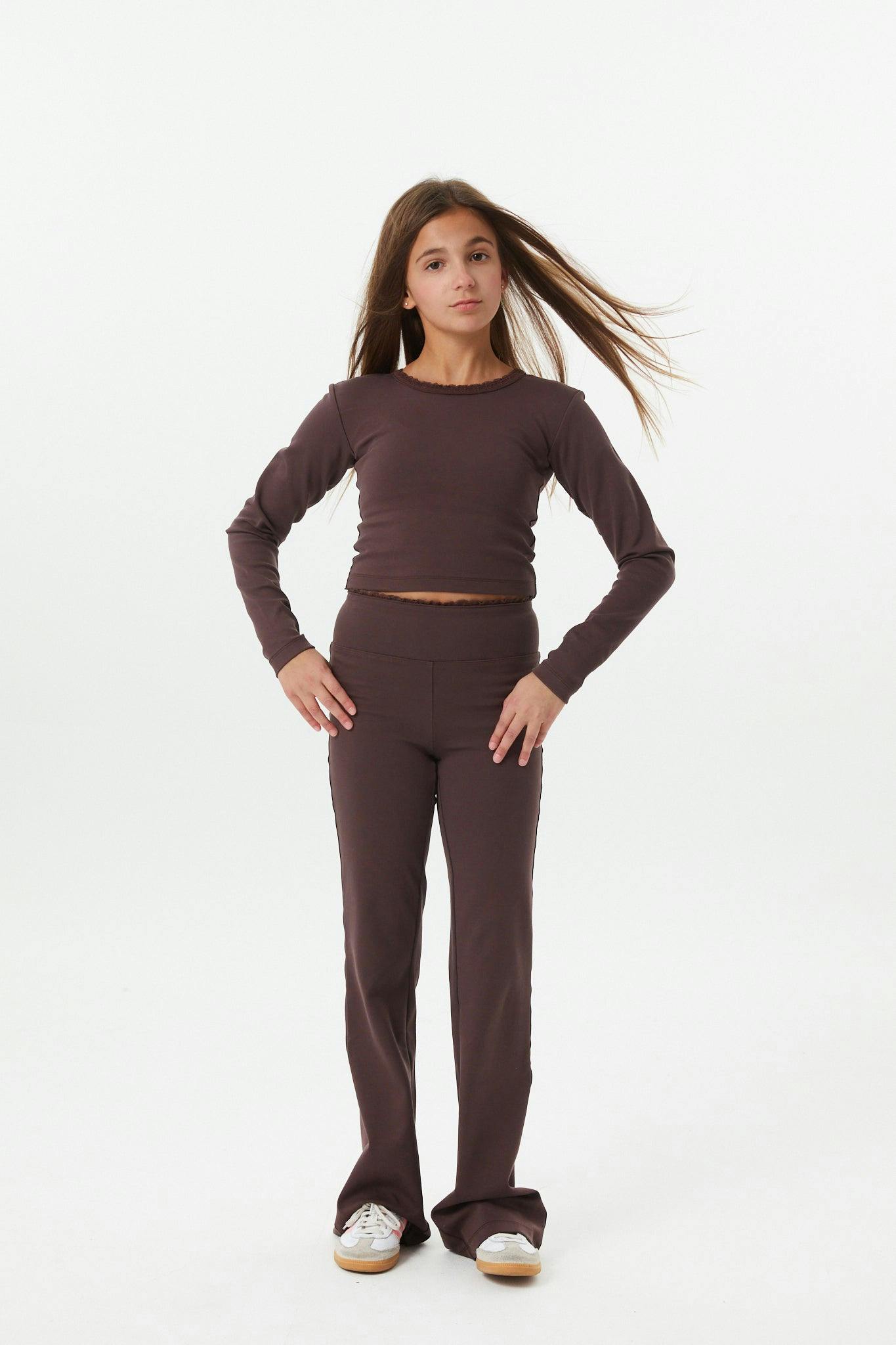 Mae Brown Cotton Spandex Legging