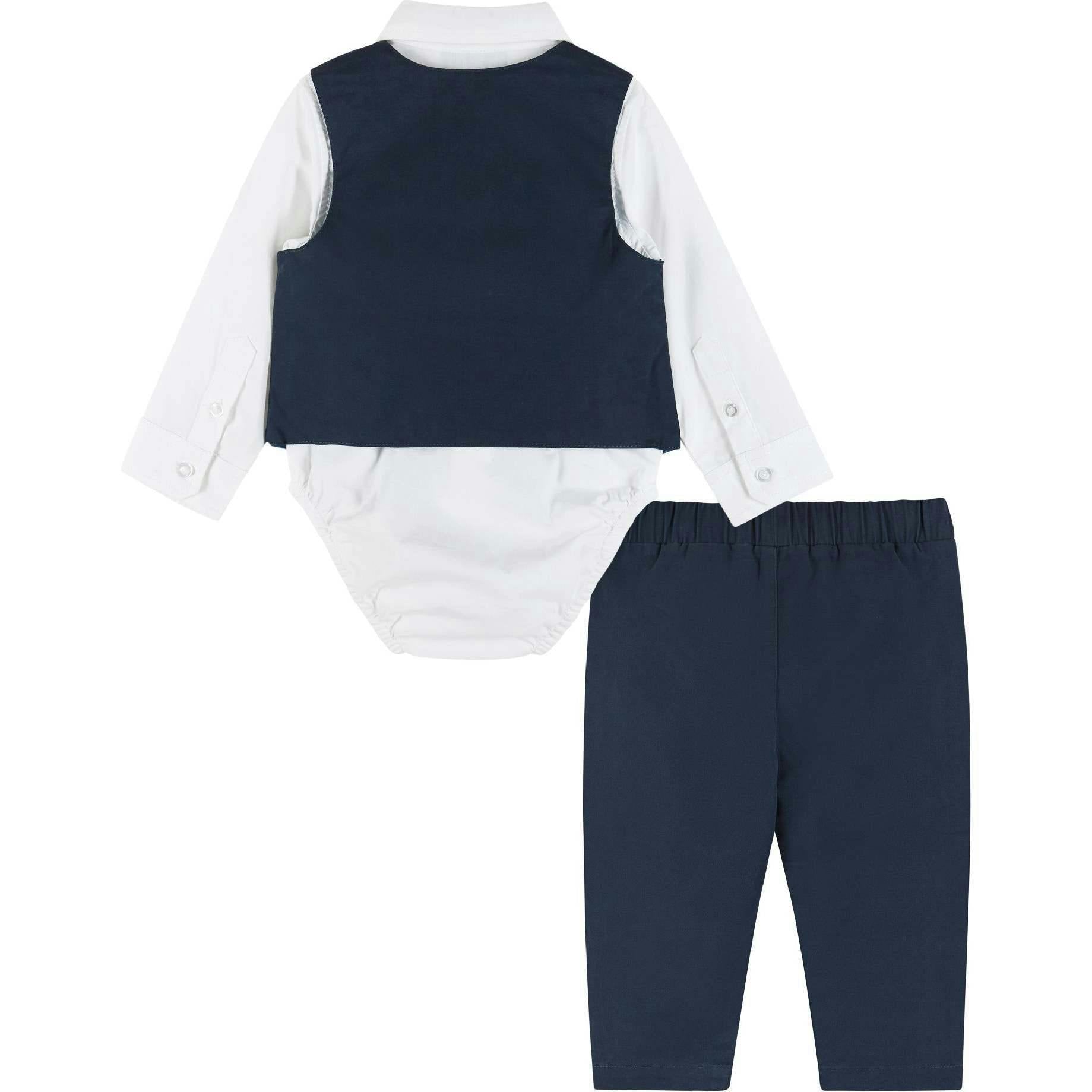 Infant Four Piece Buttondown and Vest Set