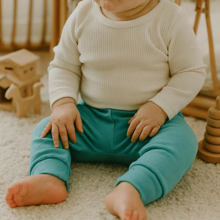 cuffed pants | vintage aqua