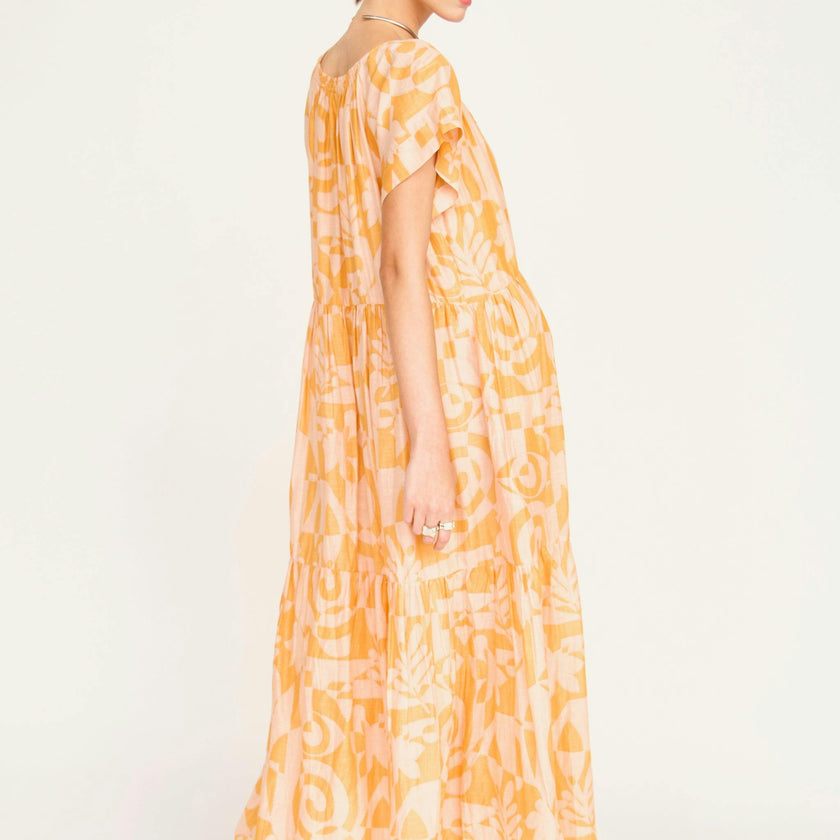 Vienna Maxi Dress in Orangesicle