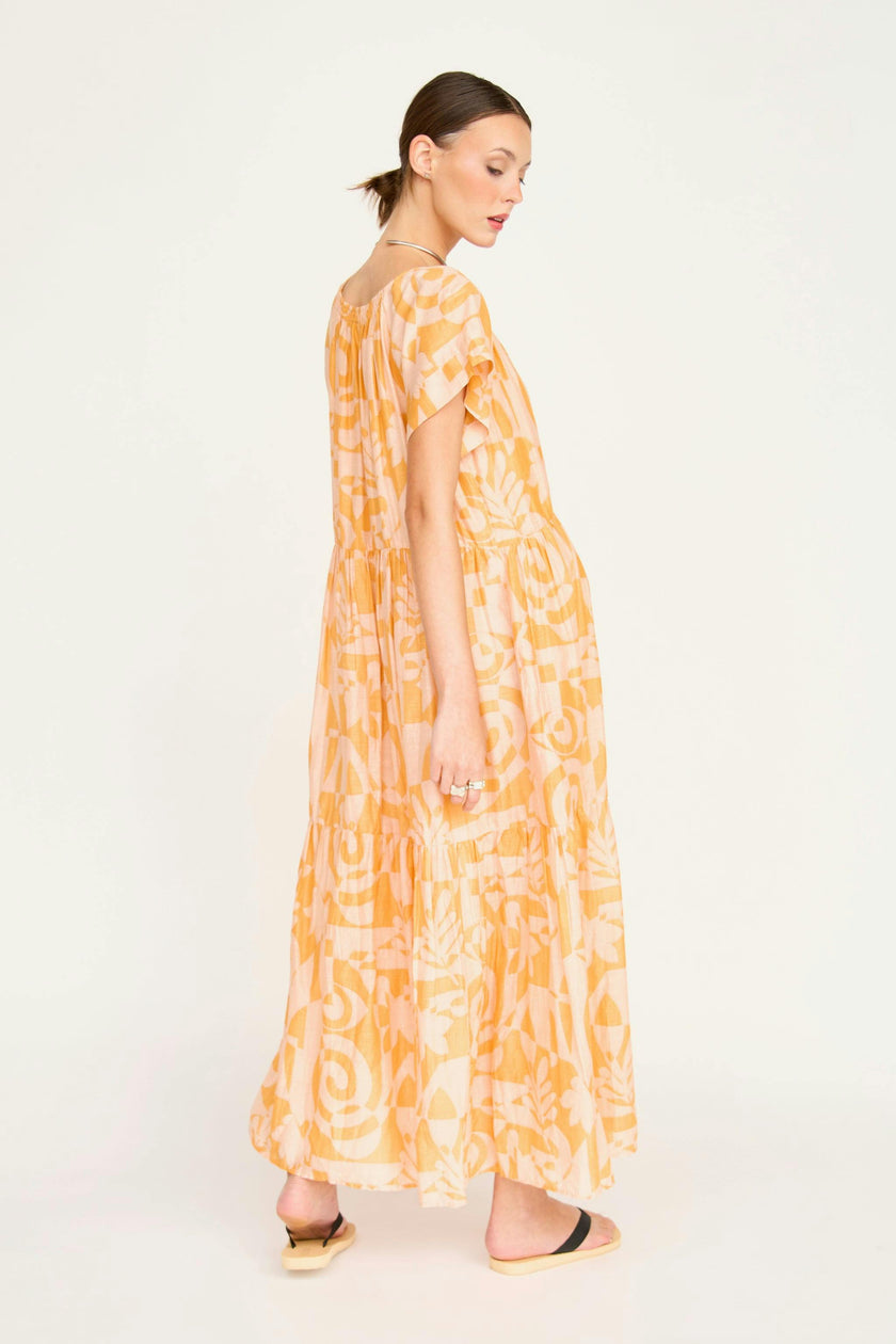 Vienna Maxi Dress in Orangesicle