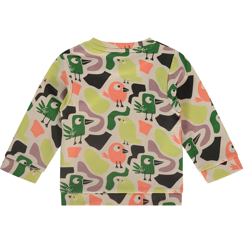 Colorful Print Long Sleeve Sweatshirt