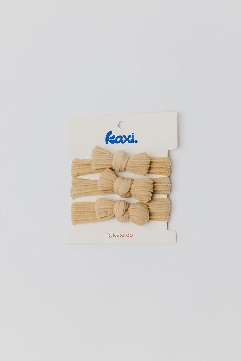 BOW SLICK BACK PONYTAILS (PACK OF 3)