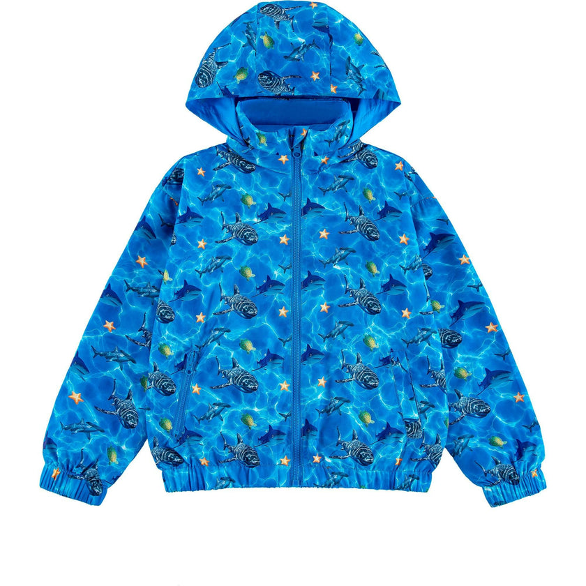 Max Reversible Rain Jacket Windbreaker, Sharks