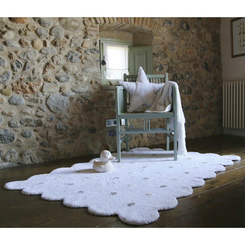 Biscuit Washable Rug