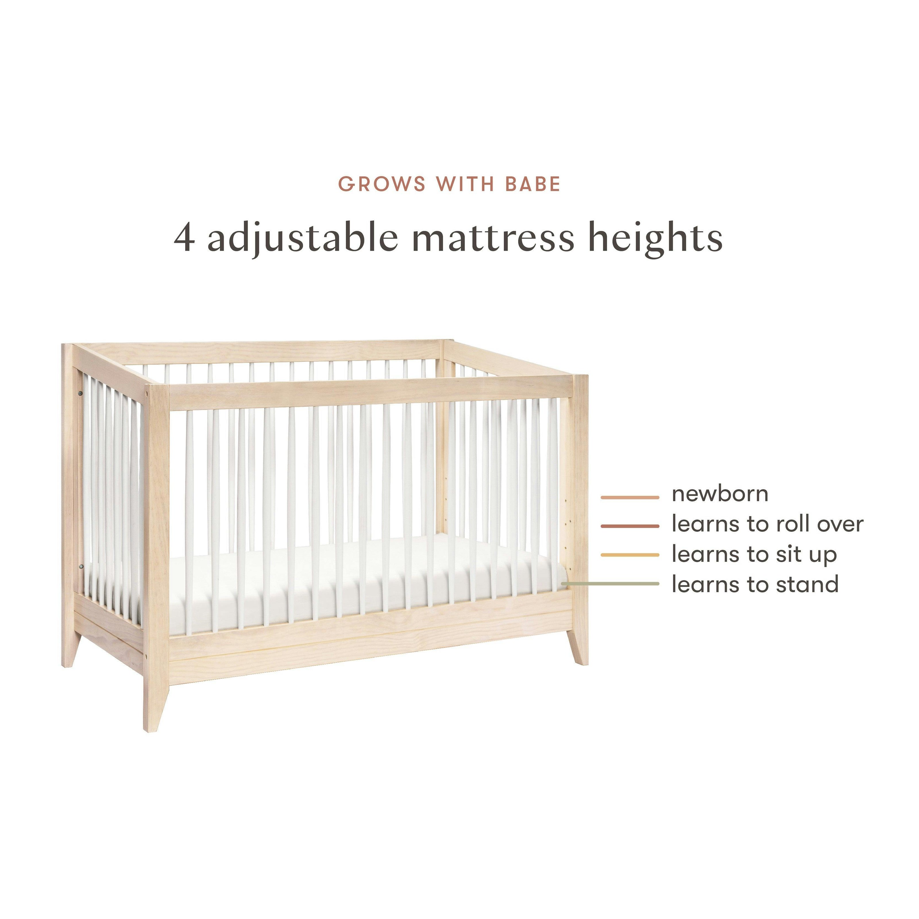 Babyletto Sprout 4-in-1 Convertible Crib with Toddler Bed Conversion Kit