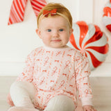 Candy Cane Lane Christmas Long Sleeve Romper