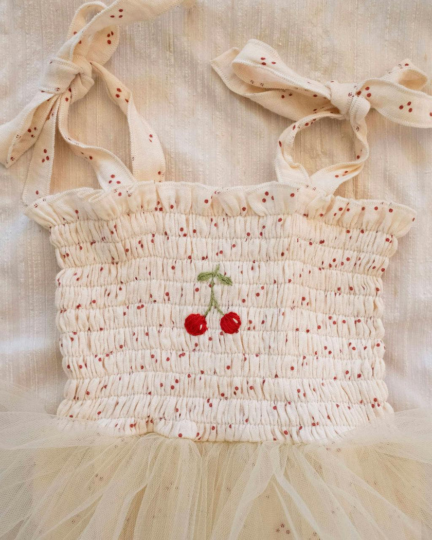 Cherry Tutu in Red Dot