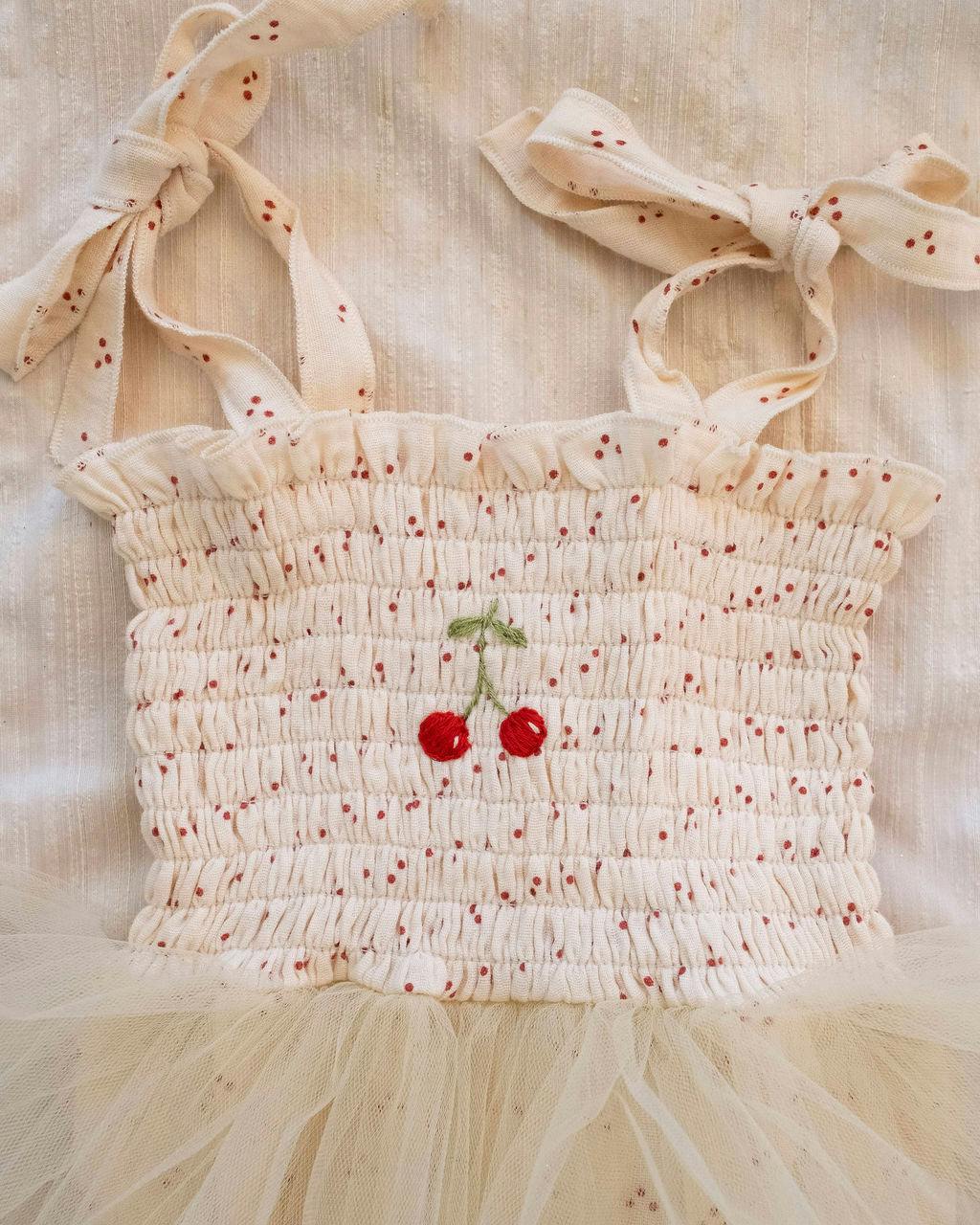 Cherry Tutu in Red Dot