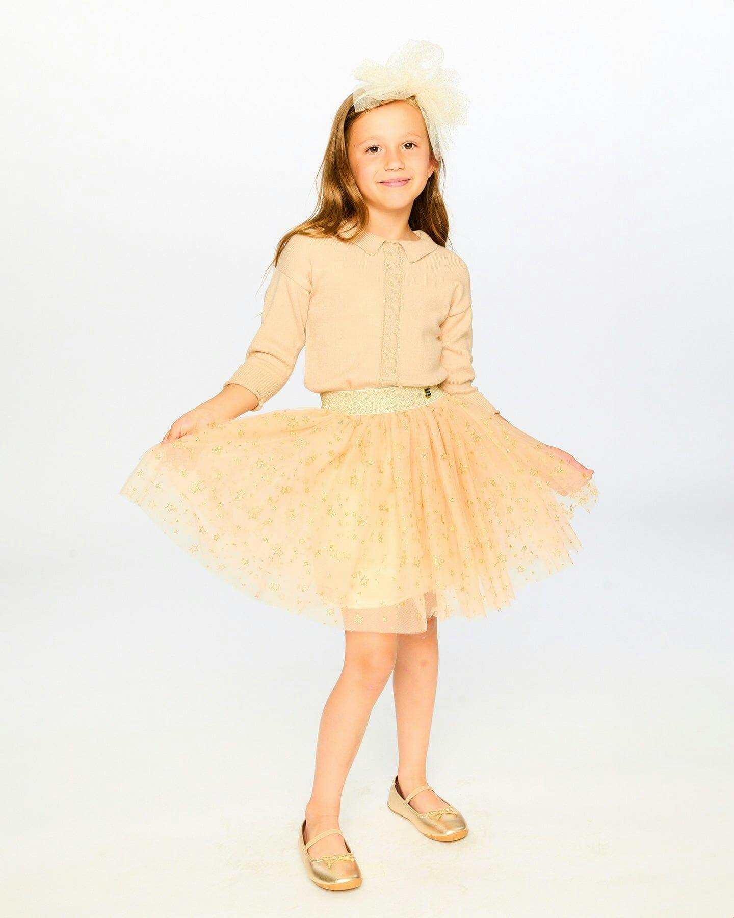 Glittering Mesh Skirt Party Dress