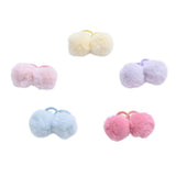 Fluffy Pom-Pom Hair Tie Set