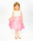 Bi-Material Pleated Mesh Dress