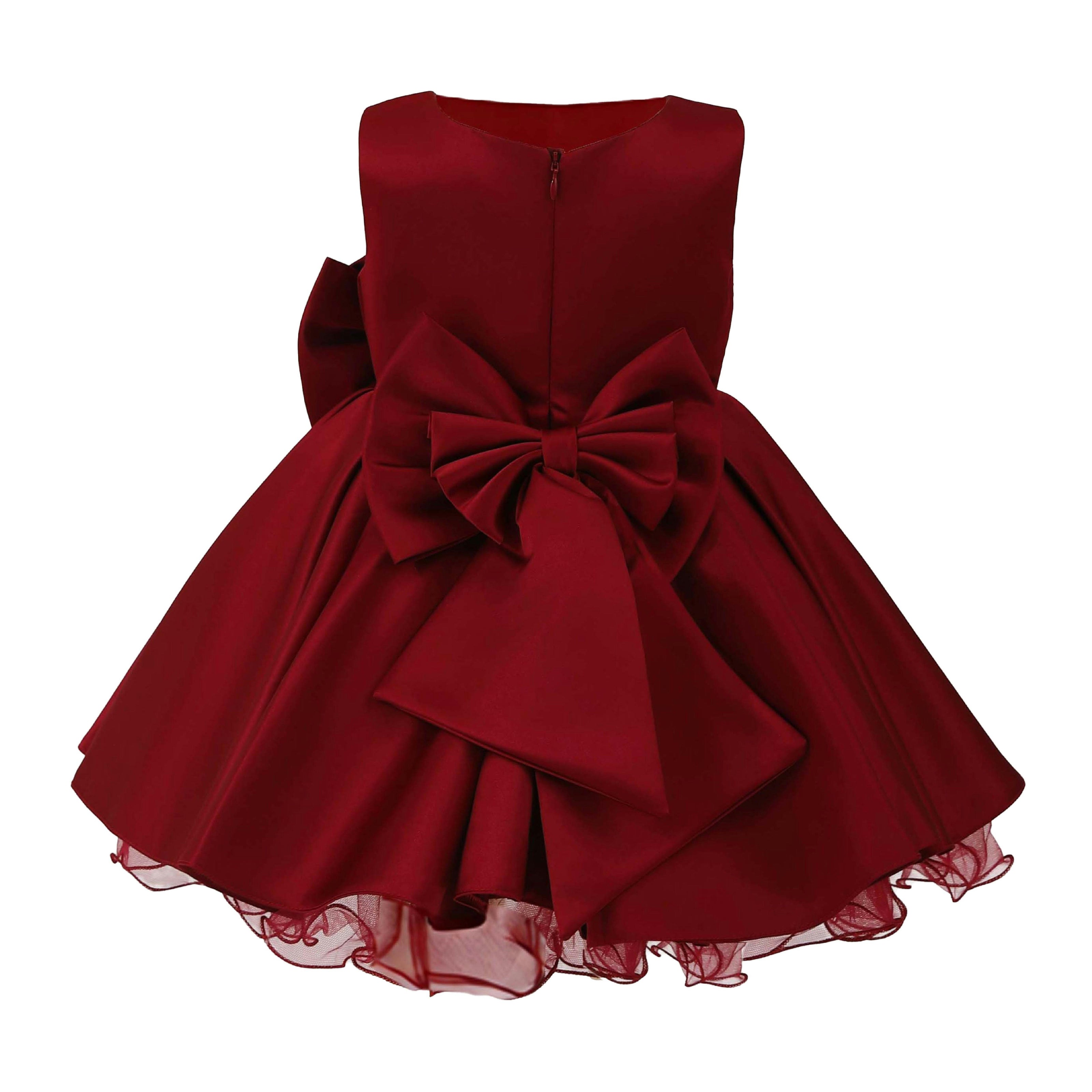 Burgundy Canyonelle Bow Waist Dress