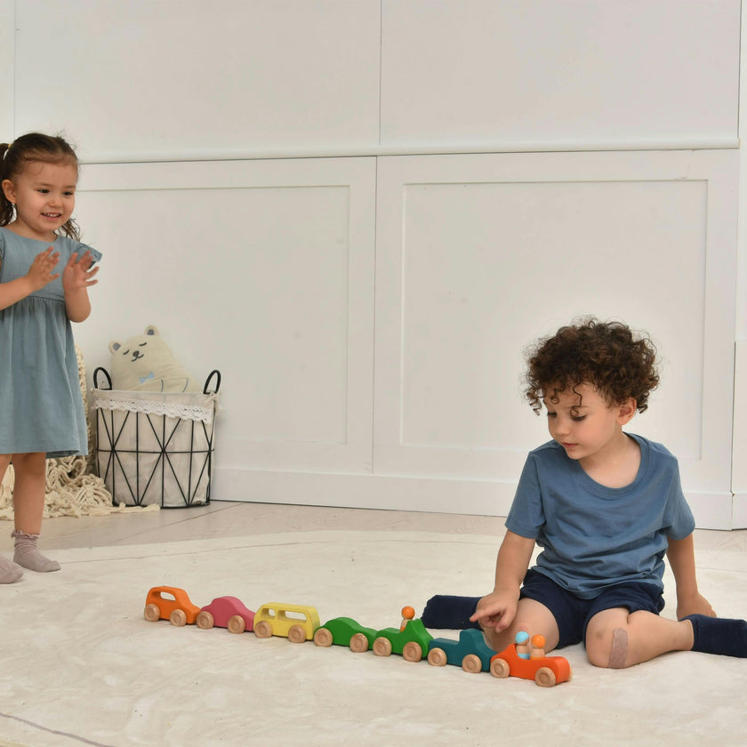 Wooden Car Toy set - 10 Piece Set