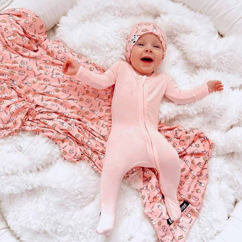 Milk & Cookies Original Bamboo Swaddle & Beanie Set