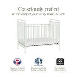 Abigail 3-in-1 Convertible Crib in Washed White