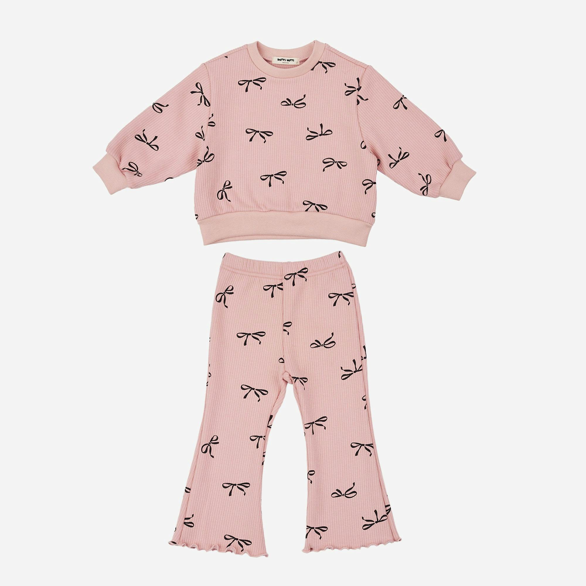 Ava Ribbon Sweatshirt Set