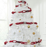 Hand Felted Wool Christmas Garland and Bunting - Loop Chain Red - 6' Arcadia Home