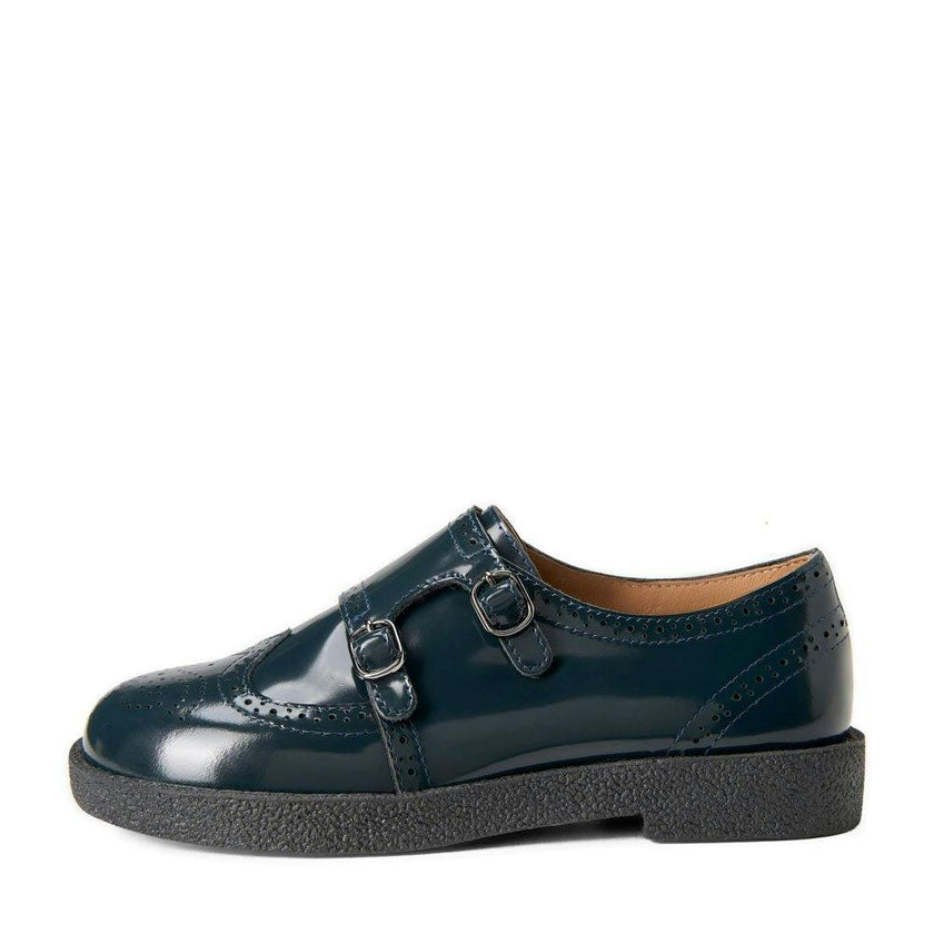Alsa Glossy Doubled Buckle Brogues Shoes