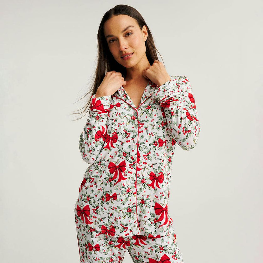 Happy Holly-days Women's Luxe Pajama Pant Set