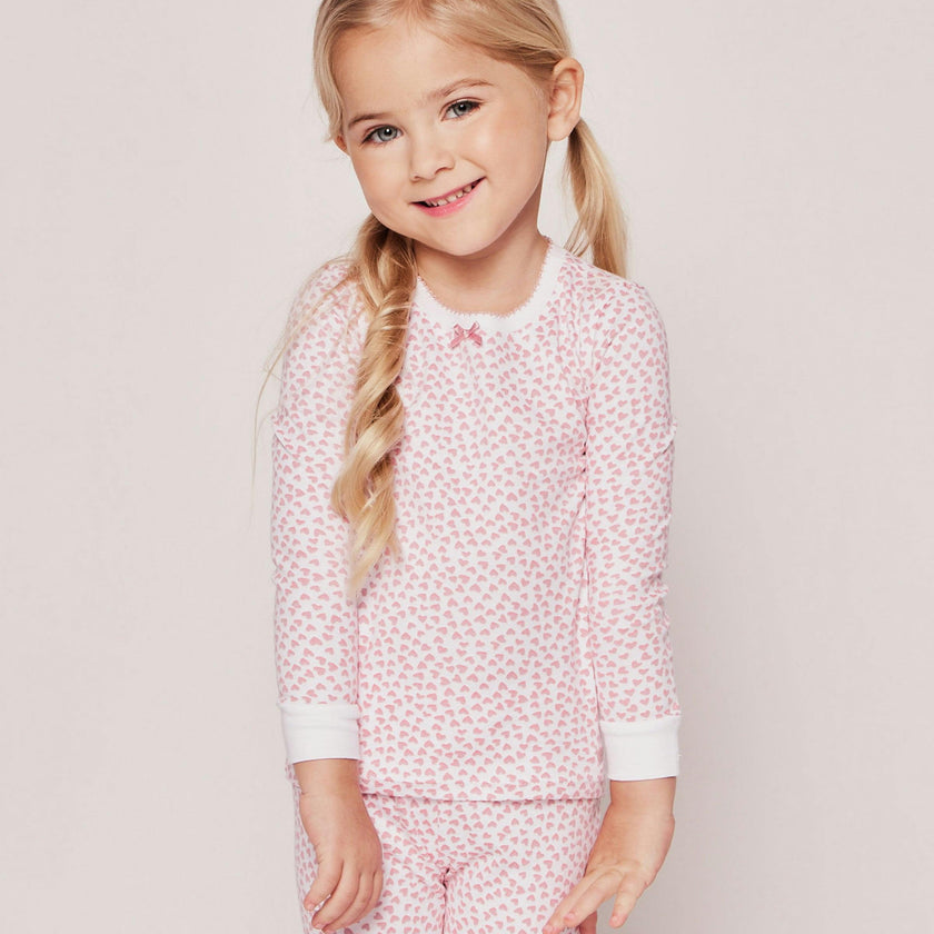 Kid's Pima Snug Fit Pajama Set in Sweethearts