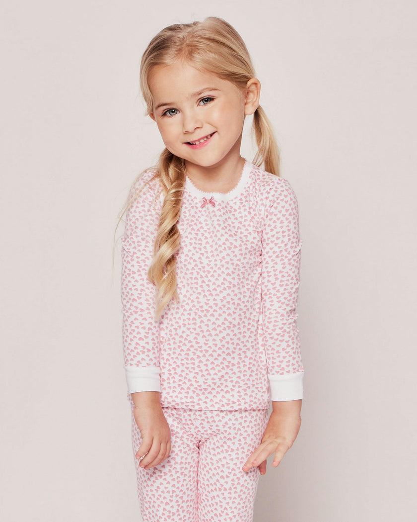 Kid's Pima Snug Fit Pajama Set in Sweethearts